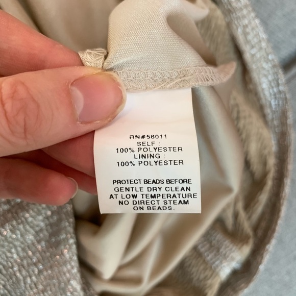 David Meister One-Shoulder Metallic Dress - Picture 8 of 8